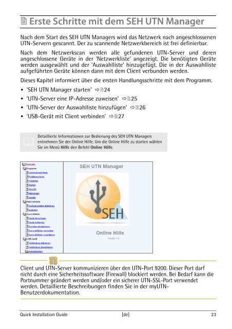 Quick Installation Guide - myUTN-50 - SEH Computertechnik GmbH