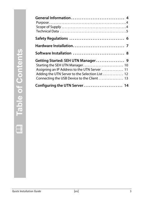 Quick Installation Guide - myUTN-50 - SEH Computertechnik GmbH