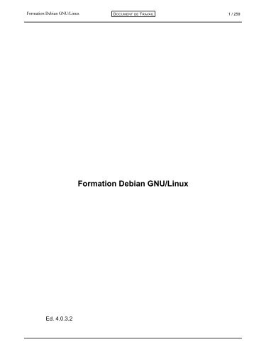 Formation Debian GNU/Linux