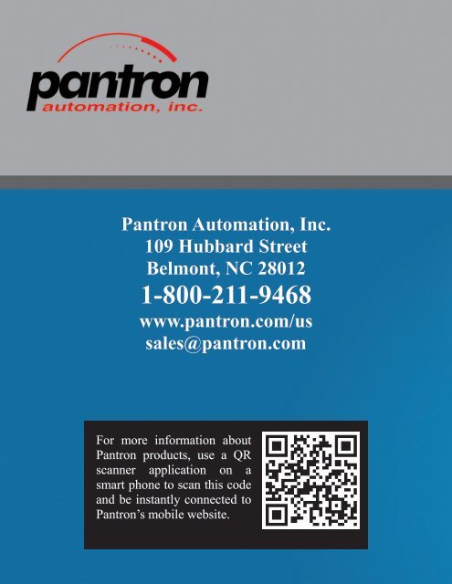 Product catalog in pdf - Pantron Automation, Inc.