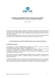 Rapport du PrÃ©sident sur les procÃ©dures de contrÃ´le ... - STEF-TFE