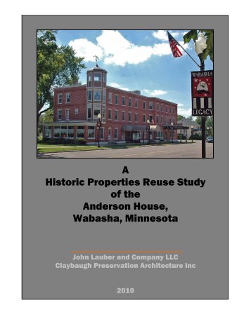 Historic Properties Reuse Study of the Anderson ... - City of Wabasha