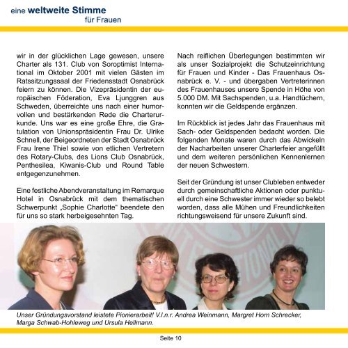 SI Club Osnabrück in Gründung - soroptimist-osnabrueck.de