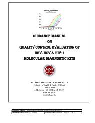 Guidance Manual on Quality Control Evaluation of hbv, hcv & hiv-1 ...