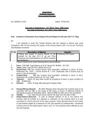 Tender for Invitation of Quotation for printing of Annual Report for the ...