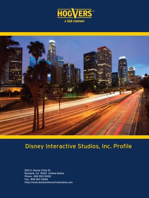 Disney Interactive Studios Inc Profile