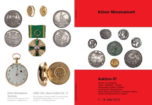01 Münzen 97 Antike_o.indd - Tyll Kroha - Kölner Münzkabinett