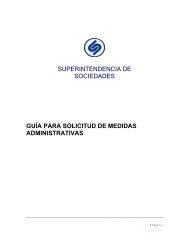 SUPERINTENDENCIA DE SOCIEDADES GUÍA PARA SOLICITUD DE MEDIDAS ADMINISTRATIVAS