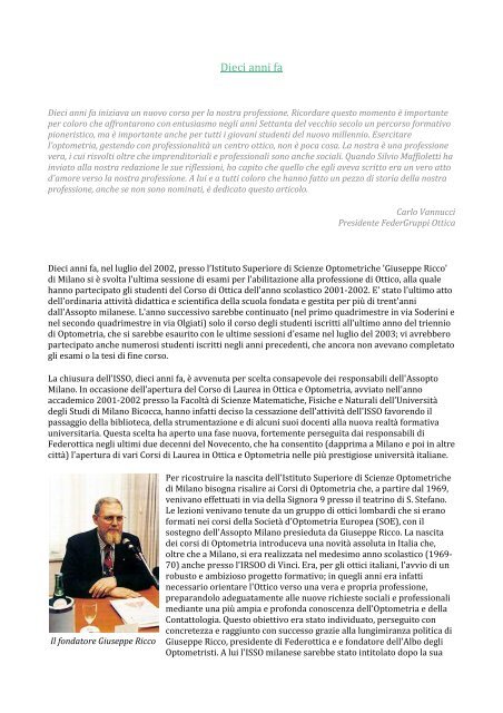 Centro hotsell ottico milanese