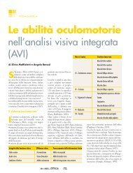 Le abilità oculomotorie nell’analisi visiva integrata (AVI)