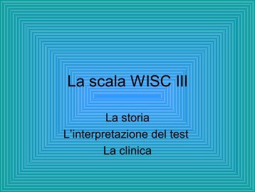 La scala WISC III