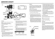 OPERATOR'S MANUAL - YS Engines | YS Parts and Service