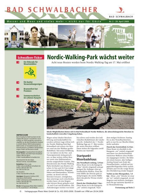 Nordic-Walking-Park wächst weiter - Stadt Bad Schwalbach
