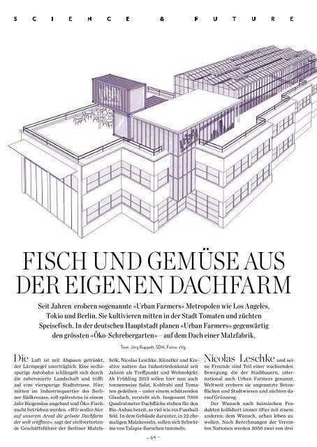 fisch und gemüse aus der eigenen dachfarm - Hotel & Gastro Union