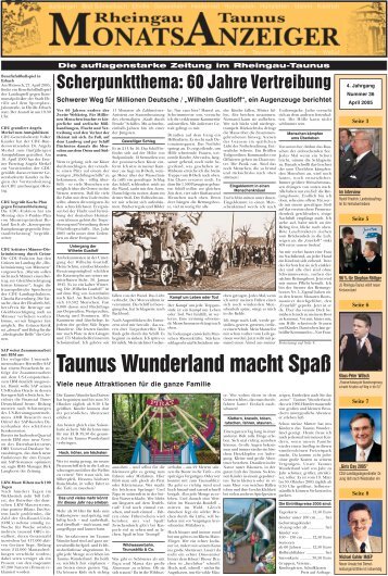 Ausgabe 36 (April 2005) - Rheingau-Taunus-Monatsanzeiger