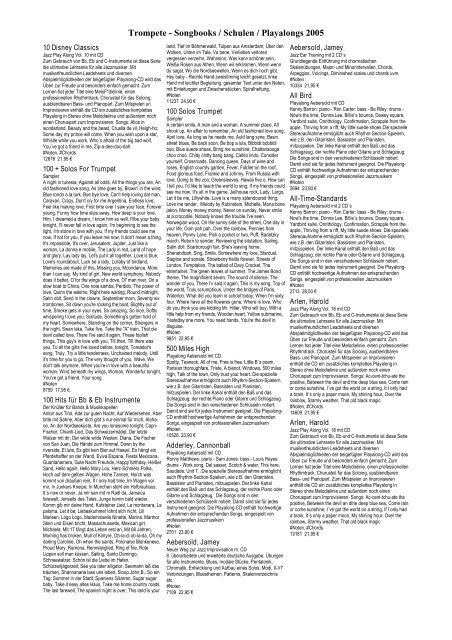 Trompete Songbooks Schulen Playalongs 2005 Chords Online