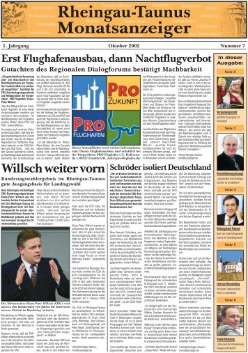 Ausgabe 07 (Oktober 2002) - Rheingau-Taunus-Monatsanzeiger