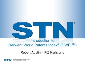 Introduction to Derwent World Patents Index (DWPI )