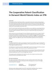 The Cooperative Patent Classification in Derwent World Patents Index on STN