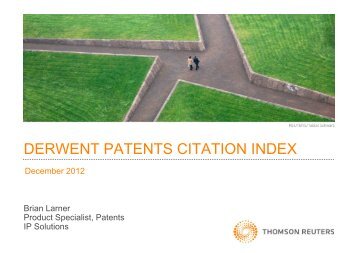 DERWENT PATENTS CITATION INDEX