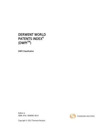 DERWENT WORLD PATENTS INDEX (DWPI )