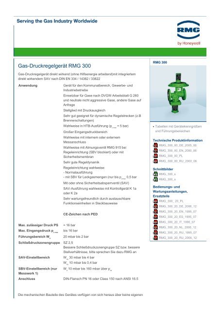 Gas-Druckregelgerät RMG 300