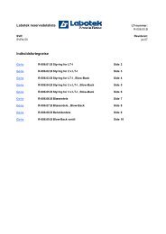 Labotek reservedelsliste Indholdsfortegnelse