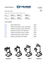 Labotek Spareparts List of contents