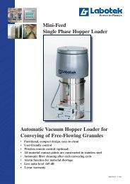 Automatic Vacuum Hopper Loader for Conveying of Free ... - Labotek