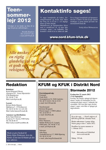 SÃ¥ er det sagt... - i Nord! - KFUM og KFUK i Danmark