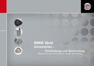 Erleben Sie RMIG Nold Innovation - gelochte und geformte