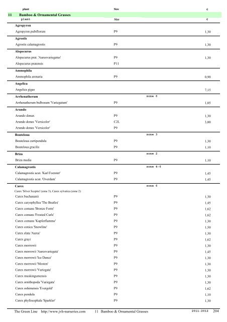 Catalogue English edition - JVH Nurseries