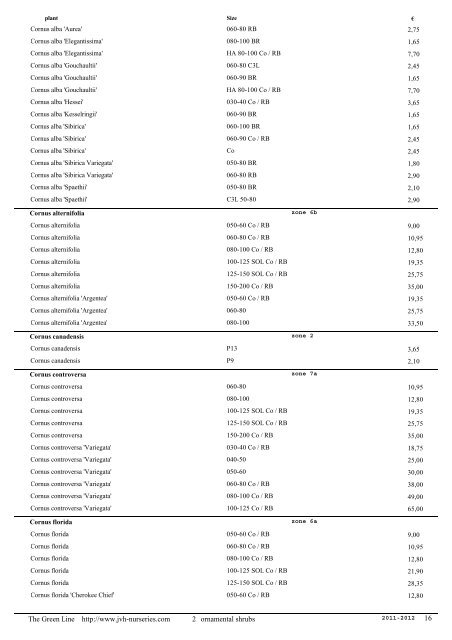 Catalogue English edition - JVH Nurseries