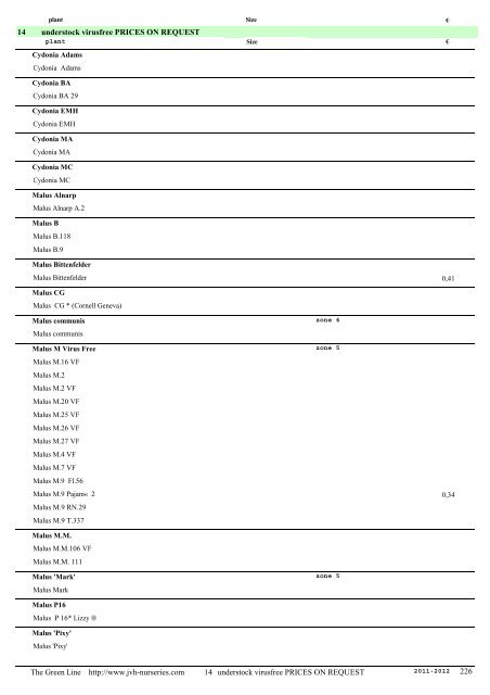 Catalogue English edition - JVH Nurseries