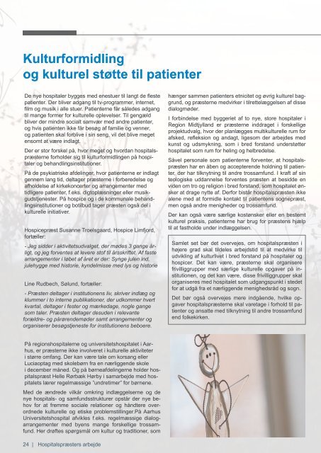 Rapport om hospitalsprÃ¦sters arbejde