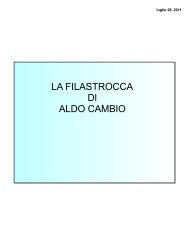 LA FILASTROCCA DI ALDO CAMBIO