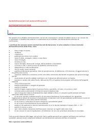 Autodichiarazioni ed autocertificazioni AUTOCERTIFICAZIONE