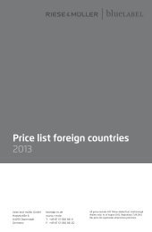 Price list foreign countries 2013 - Riese und Müller