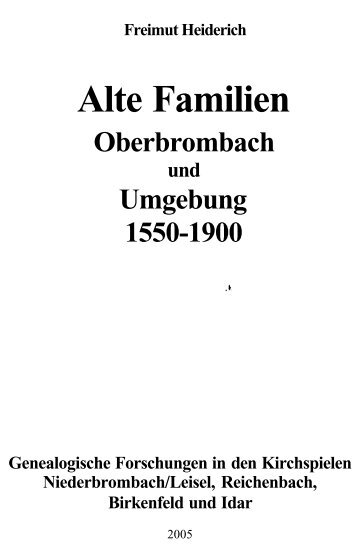 Freimut Heiderich Alte Familien Oberbrombach und Umgebung ...