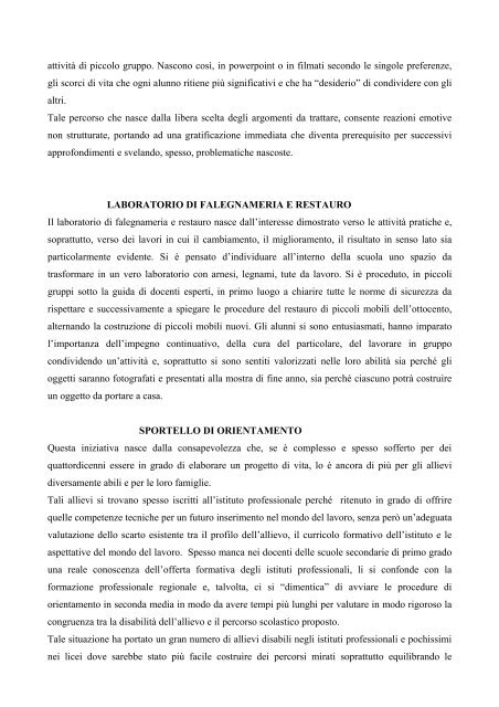 Documento - Di e Di - Polo informatico per la disabilitÃ  - CTS