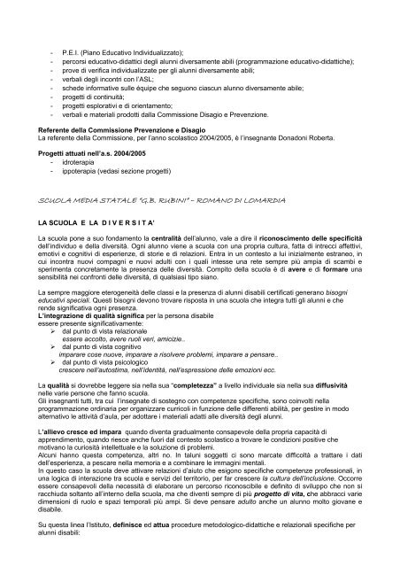 Documento - Di e Di - Polo informatico per la disabilitÃ  - CTS