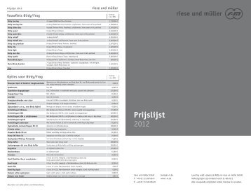 Prijslijst 2012 - Riese und Müller