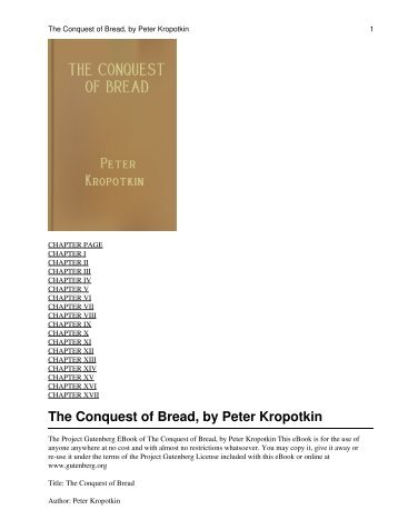 P. Kropotkin-The Conquest Of Bread -Kessinger Publishing, LLC (2007).pdf