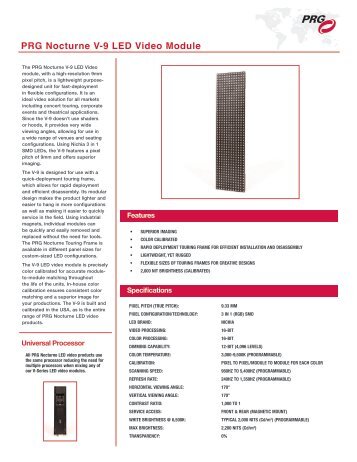 PRG Nocturne V-9 LED Video Module