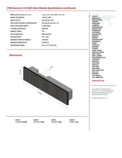 PRG Nocturne V-9 LED Video Module