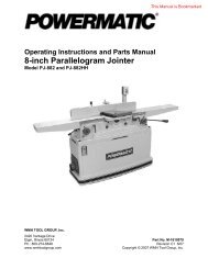 8-inch Parallelogram Jointer - JET Tools