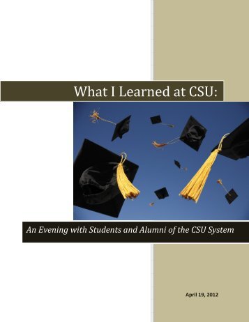 What I Learned at CSU