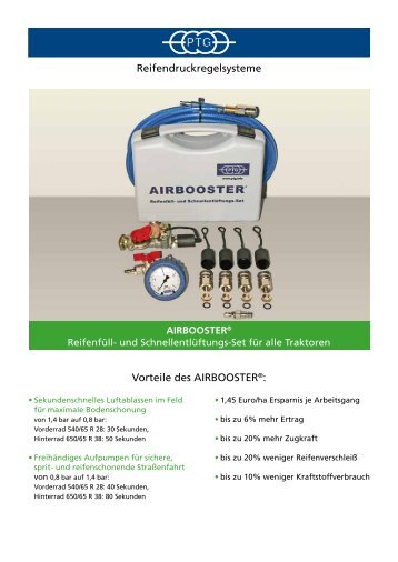Reifendruckregelsysteme Vorteile des AIRBOOSTER®: - Ptg.info