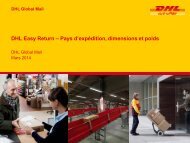 DHL Easy Return – Pays d’expédition dimensions et poids