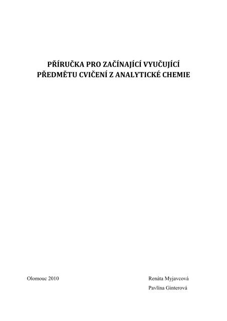 PDF verze pÅ™ÃruÄ ky ke staÅ¾enÃ - Katedra analytickÃ© chemie